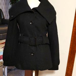 Black Pea Coat by H&M